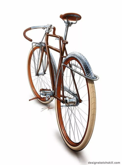 自行車創(chuàng)意設(shè)計手繪